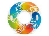 Купить Надувной круг для плавания с ручками Color Whirl, 122 см, INTEX (от 9 лет) в Минске с Доставкой по РБ