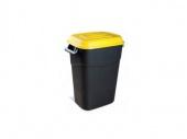 Купить Контейнер для мусора пластик. 95л (жёлт. крышка) TAYG в Минске с Доставкой по РБ